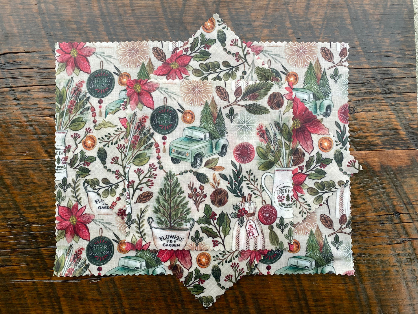 Country Christmas - Trio Set of Beeswax Food Wraps