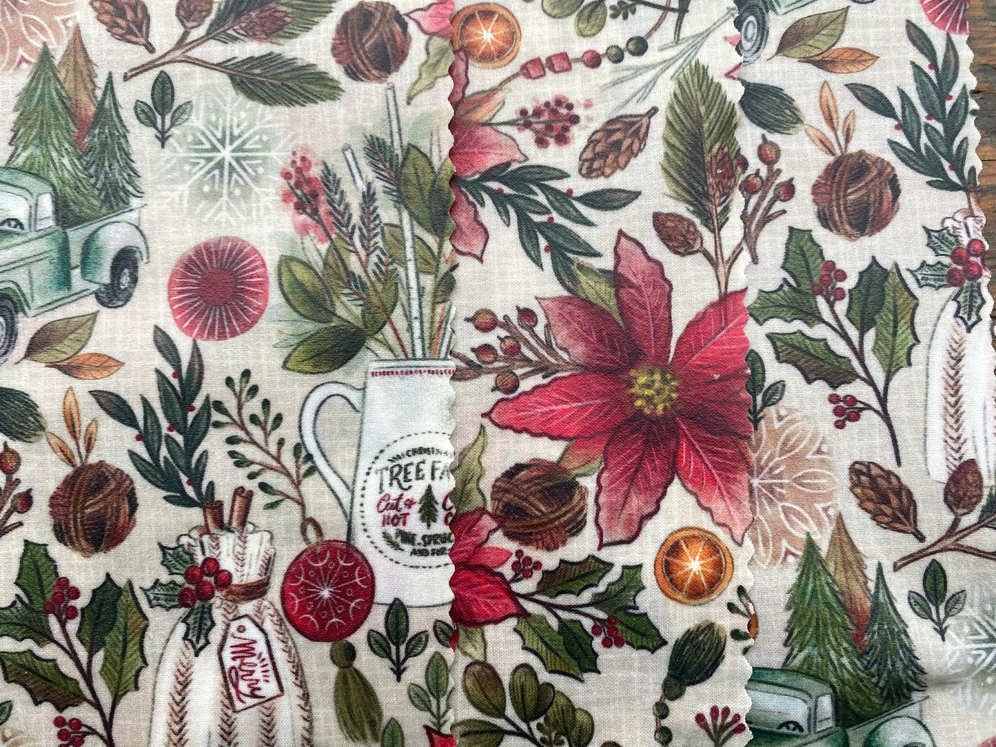 Country Christmas - Trio Set of Beeswax Food Wraps