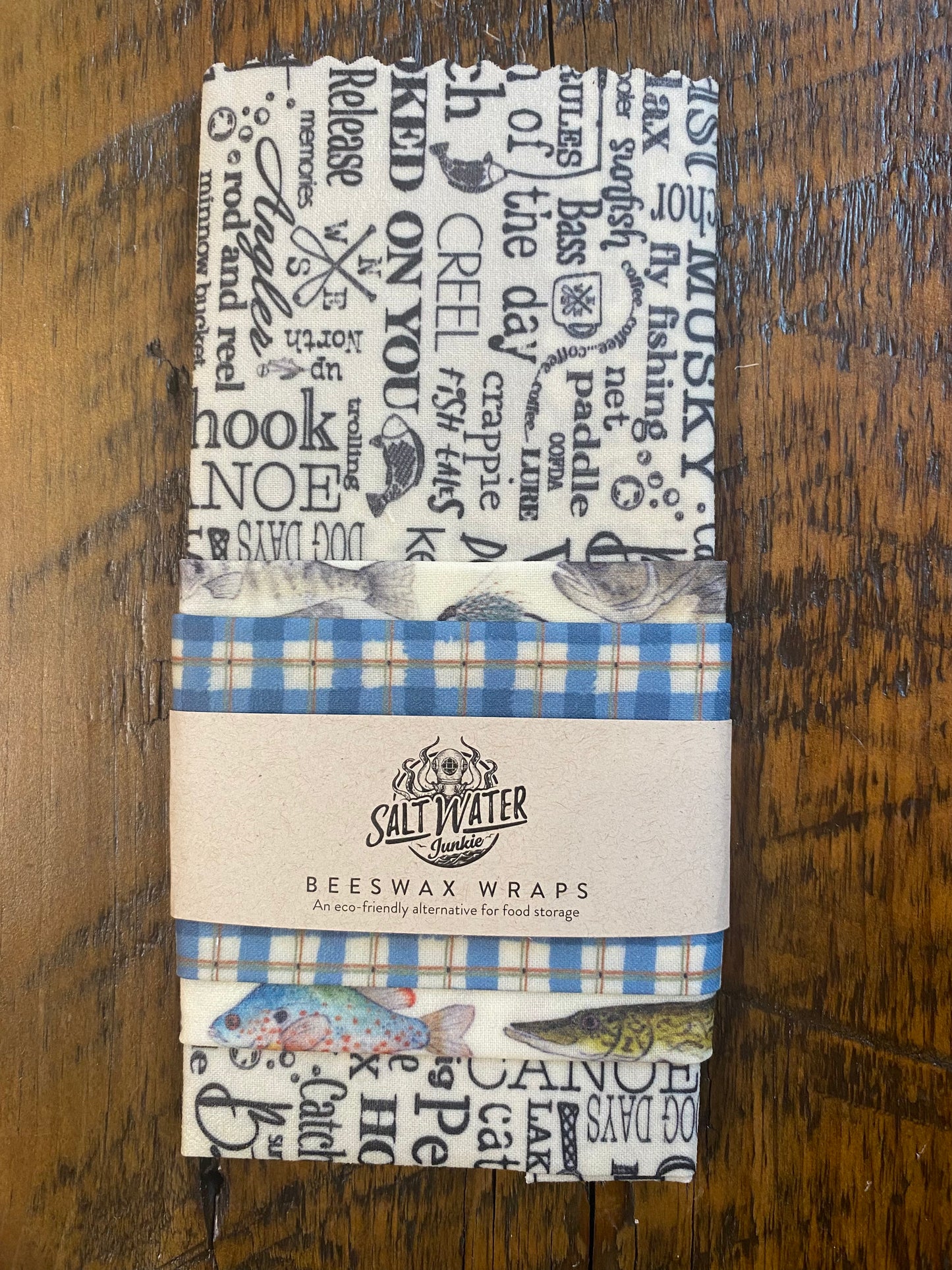 Gone Fishing - Trio Set Of Beeswax Food Wraps