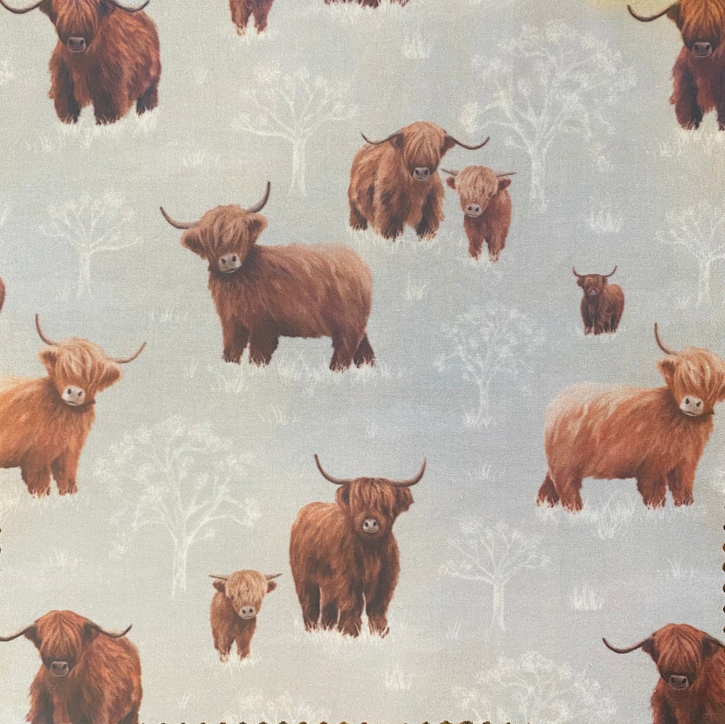 Daisy Highland Cow - Trio Set Of Beeswax Food Wraps