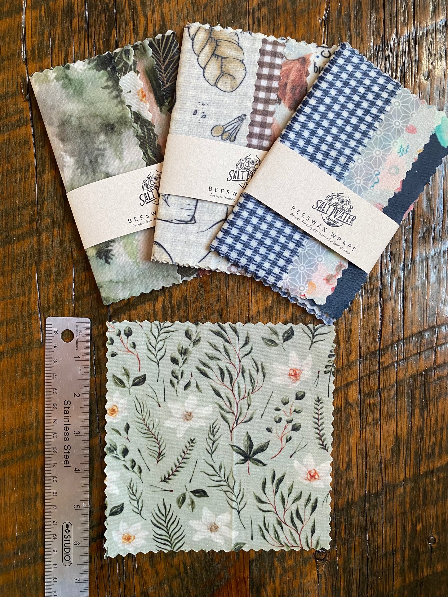 Little B Wraps - Set of 4 wraps that are 6"x6" in size