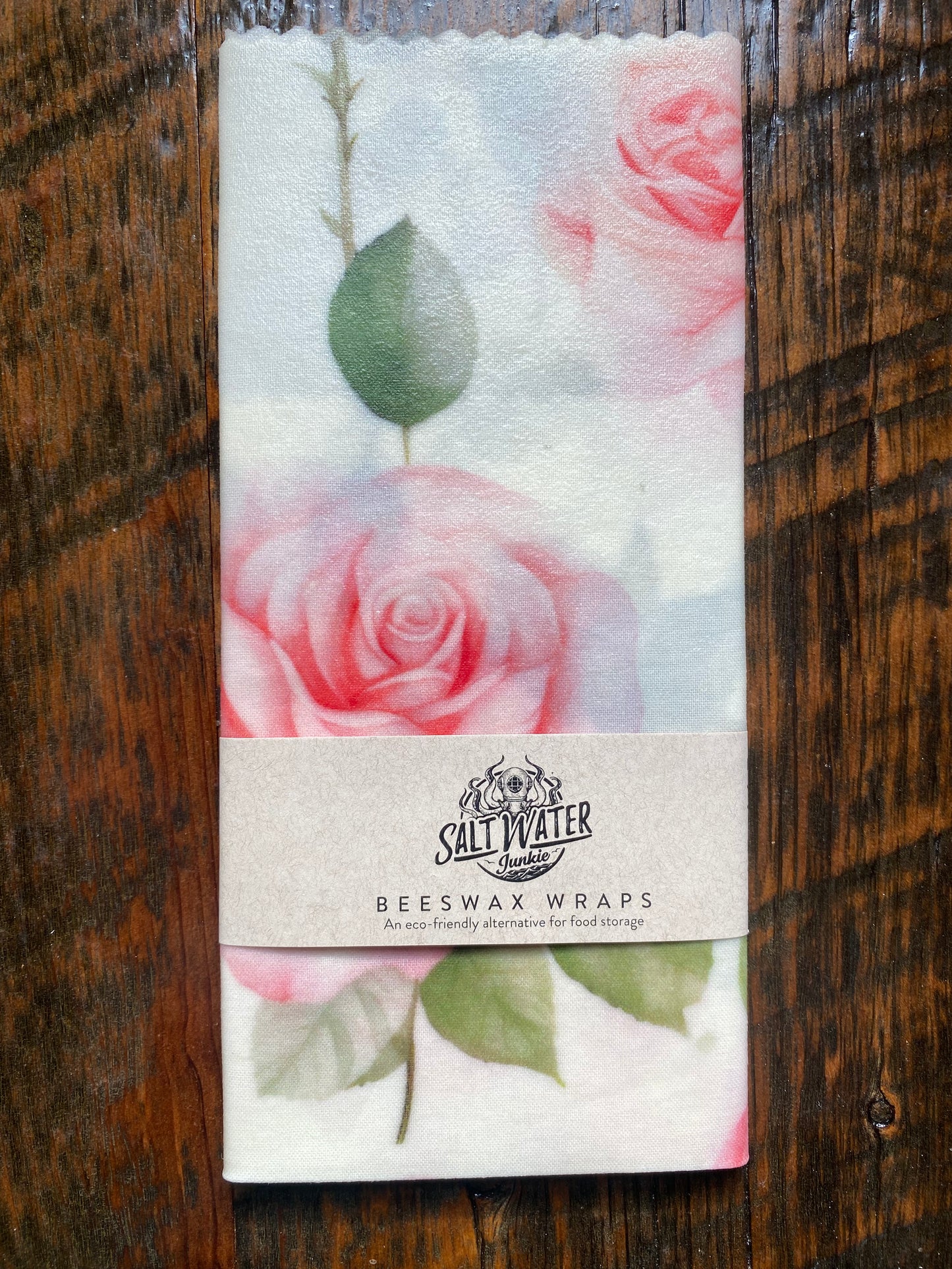 Rose Garden Beeswax Food Wrap - XL Single Wrap