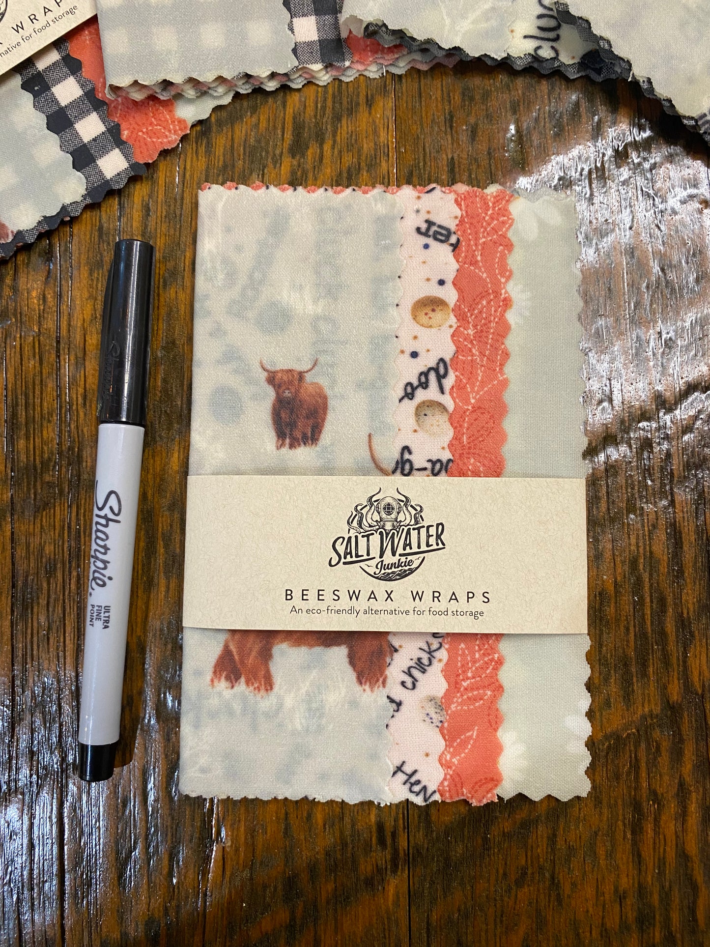 Little B Wraps - Set of 4 wraps that are 6"x6" in size