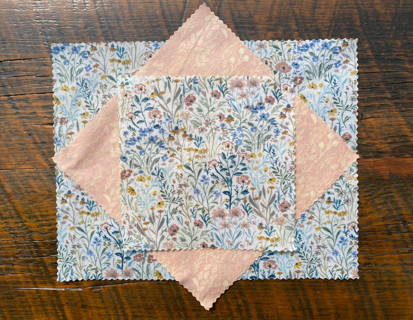 Wild Flowers - Trio Set of Beeswax Food Wraps