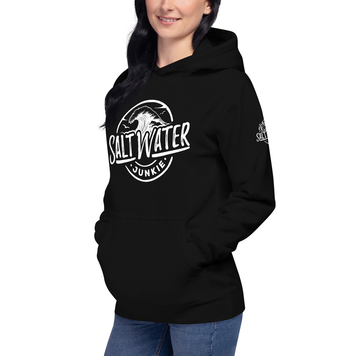 SWJ Wave (with SWJ Octopus logo on sleeve) - Unisex Hoodie