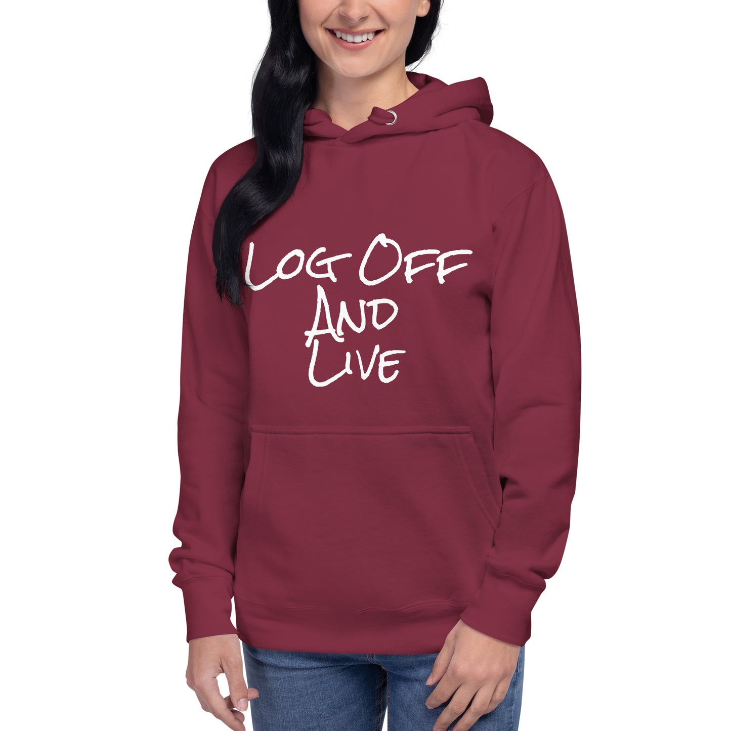 Log Off and Live (SWJ Octopus Logo on back) - Unisex Hoodie