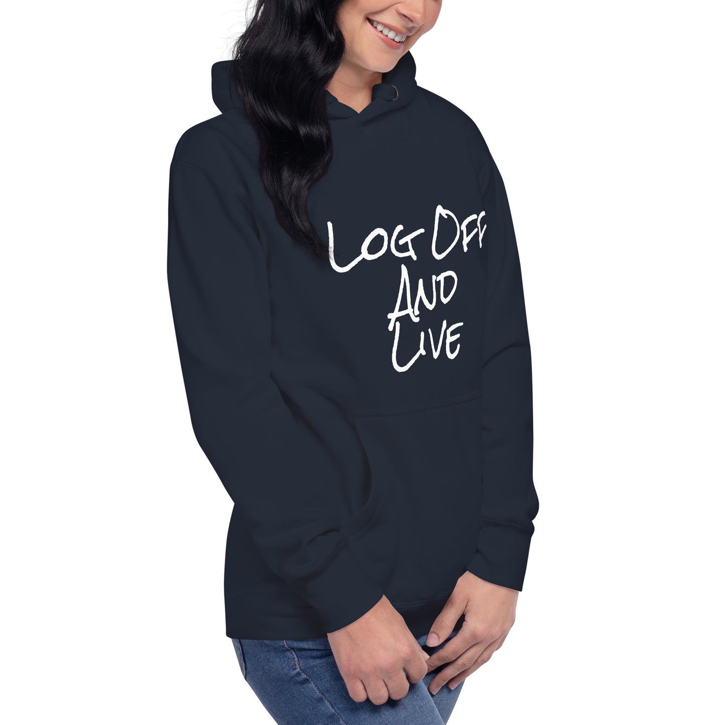 Log Off and Live (SWJ Octopus Logo on back) - Unisex Hoodie