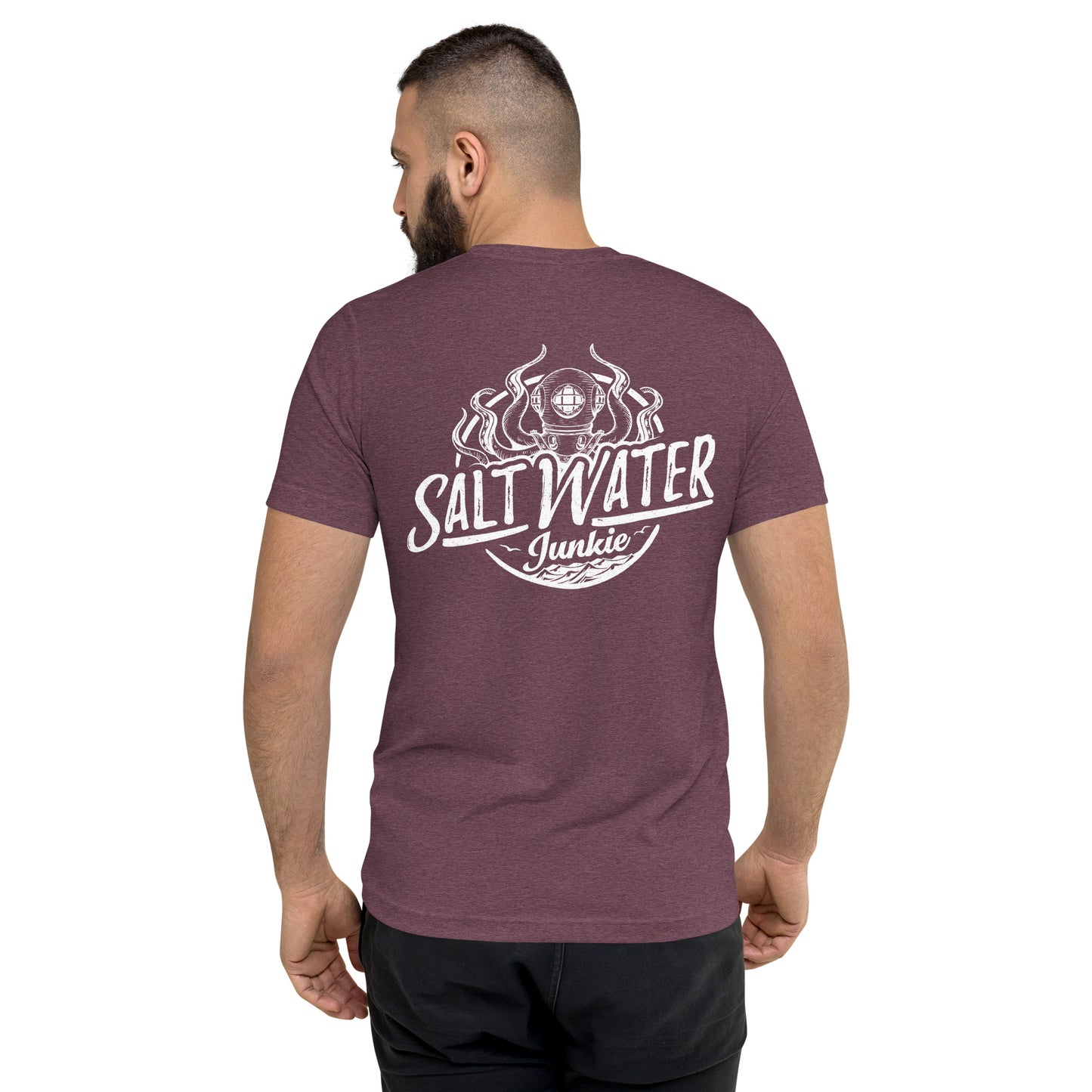 Beach Bum (SWJ Octopus Logo On Back) - Lad's T-Shirt