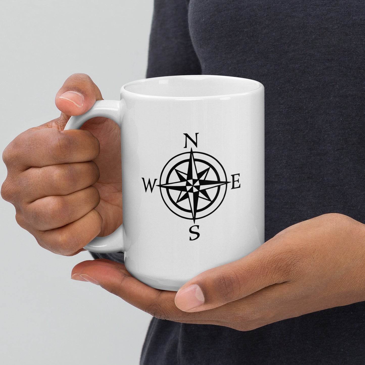 SWJ Wave Logo - White Glossy Mug