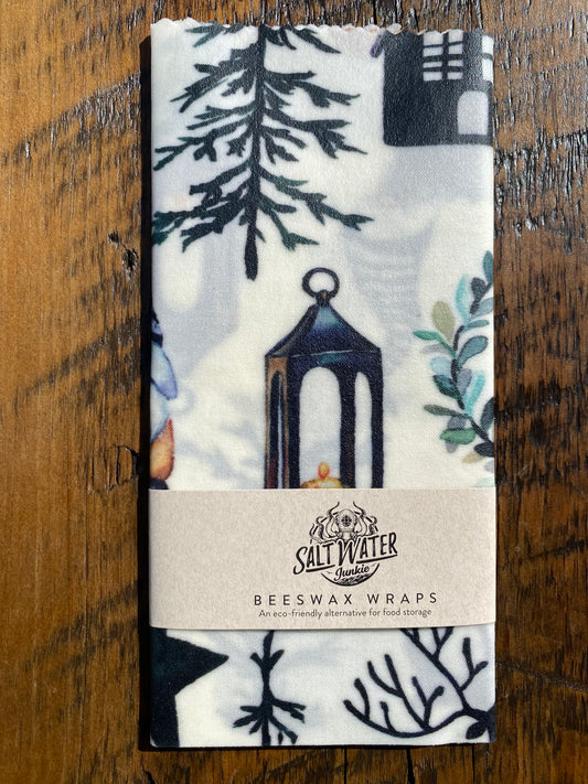 Gnome Christmas - Beeswax Food Wrap XL Single