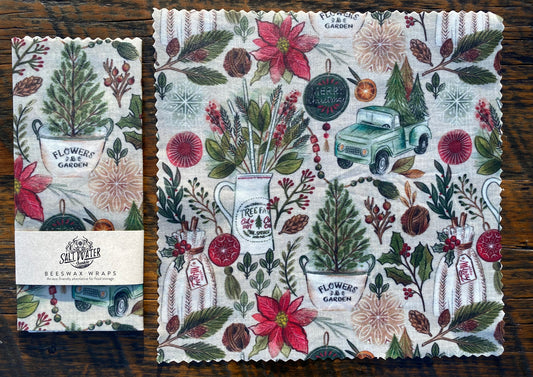 Christmas in the Country - Beeswax Food Wrap Single Medium