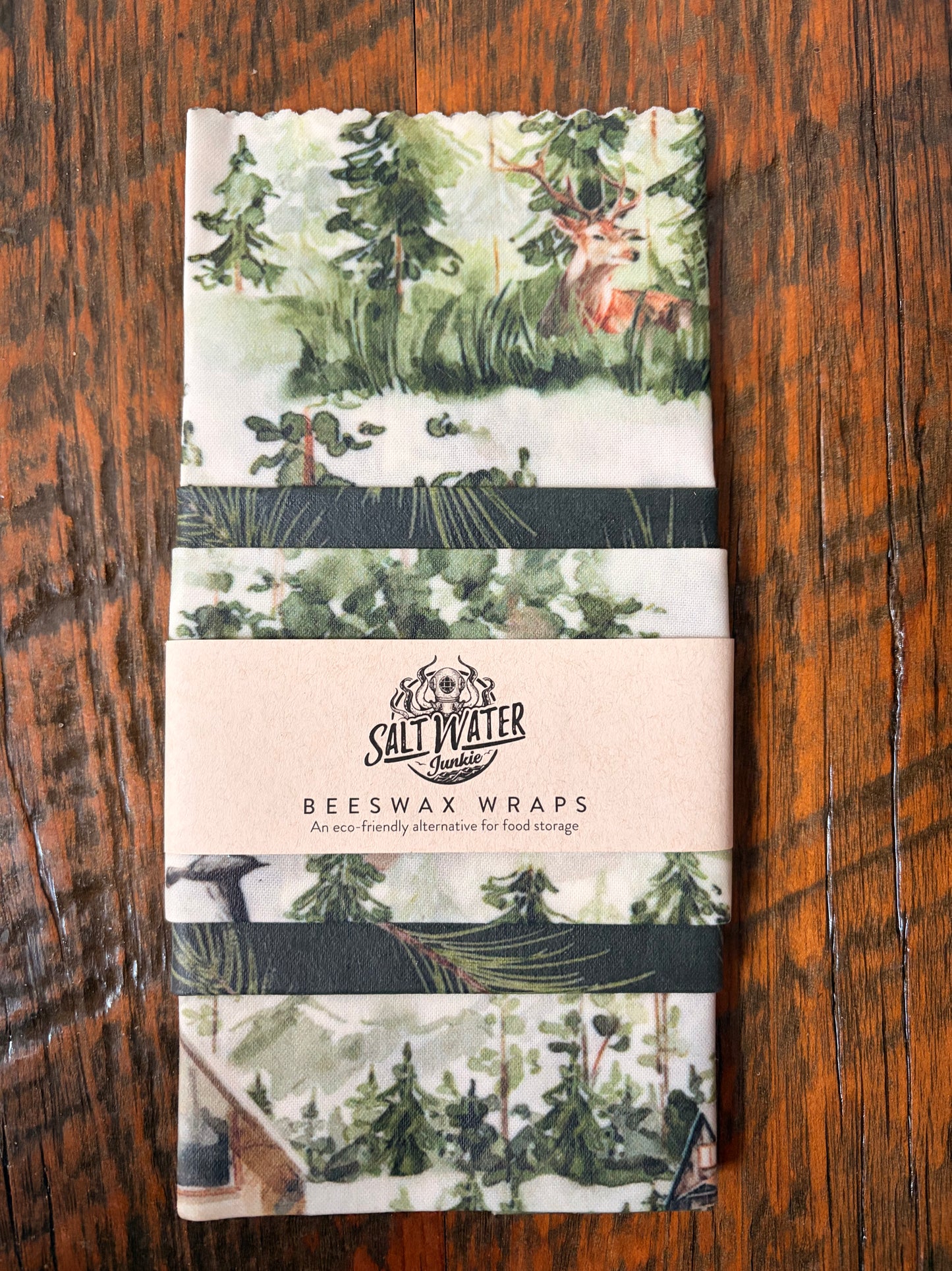Cabin In the Pines - Trio Set Beeswax Food Wraps