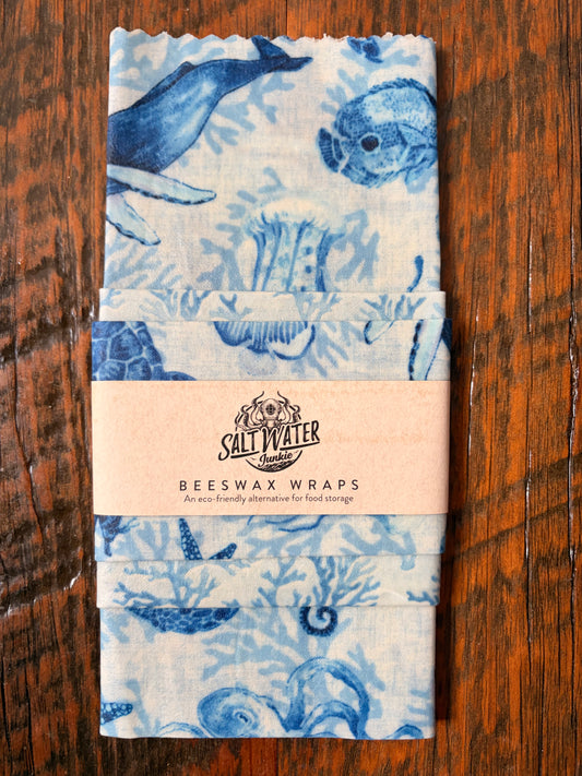 Creatures & Coral - Trio Set Beeswax Food Wraps
