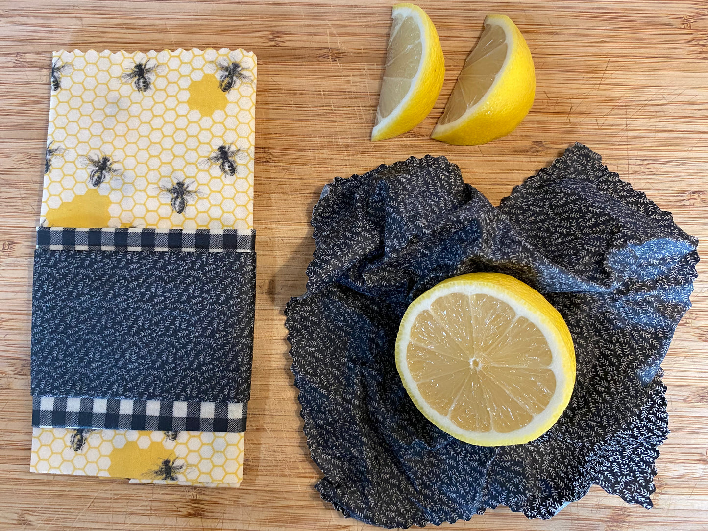 Honey Bee - Trio Set Of Beeswax Food Wraps