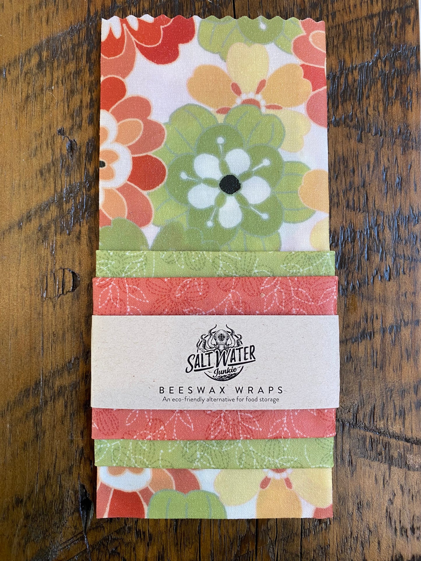 Floral Garden - Trio Set Of Beeswax Food Wraps