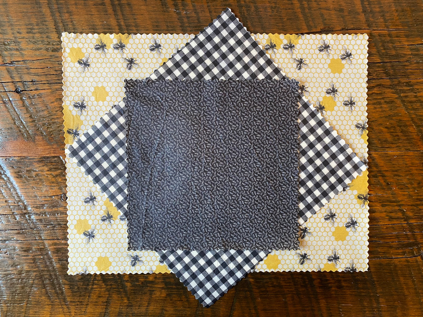 Honey Bee - Trio Set Of Beeswax Food Wraps