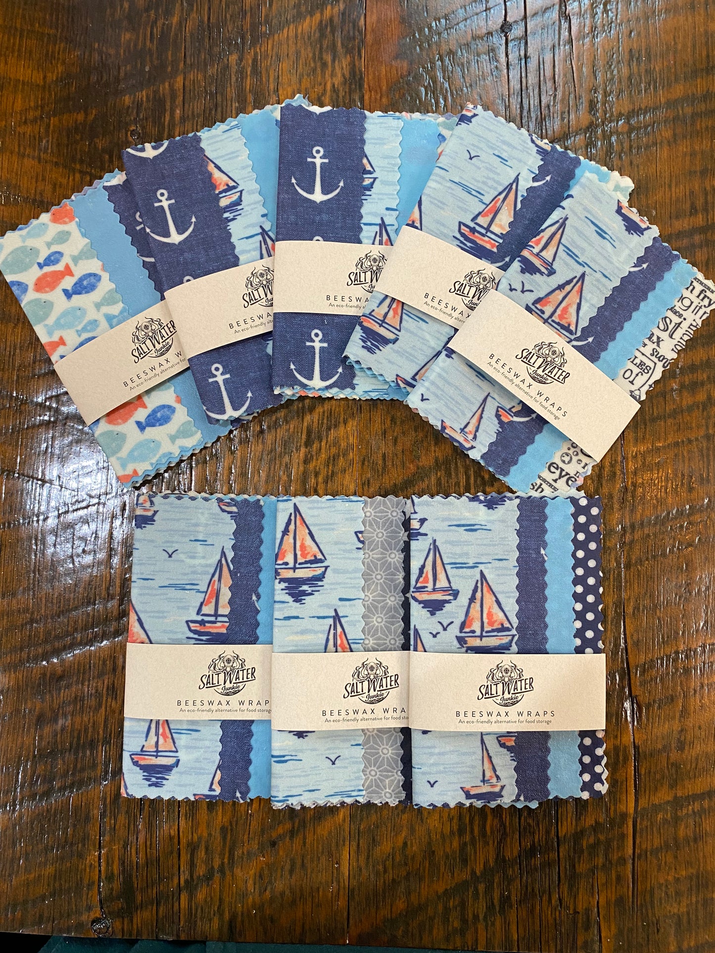Little B Wraps - Set of 4 wraps that are 6"x6" in size