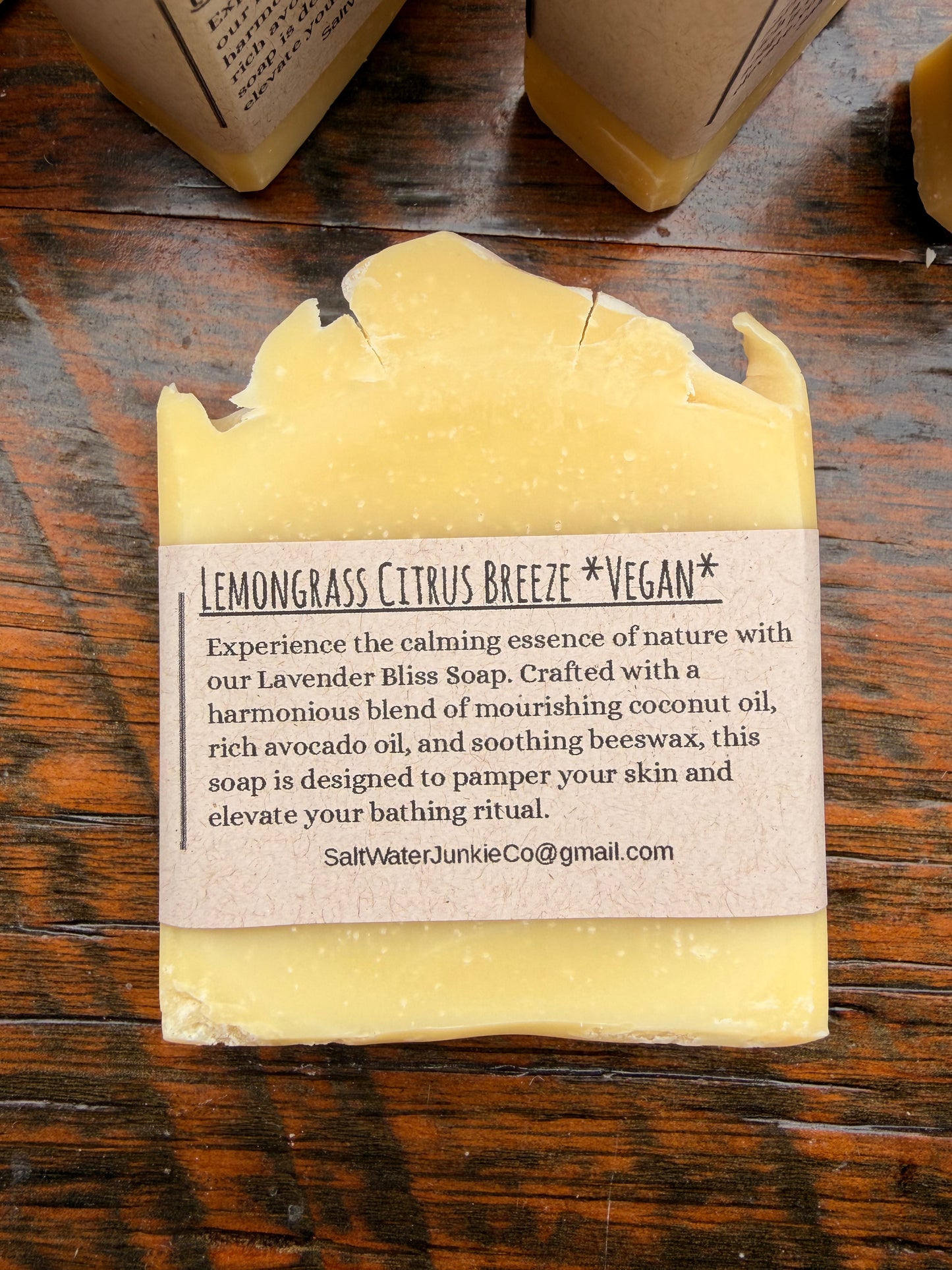 Lemongrass Citrus Breeze - 100% Coconut Oil 'Vegan' Soap