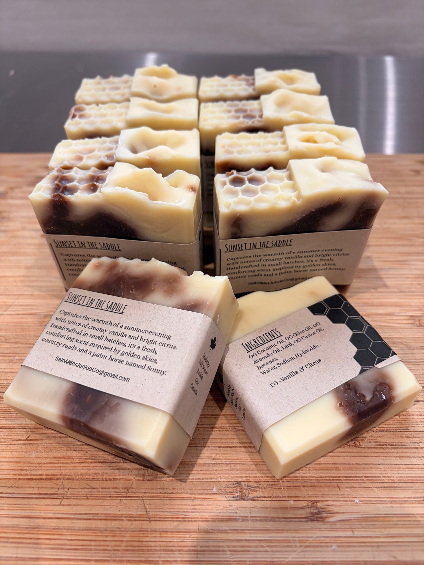Sunset In the Saddle - Beeswax cold processed soap