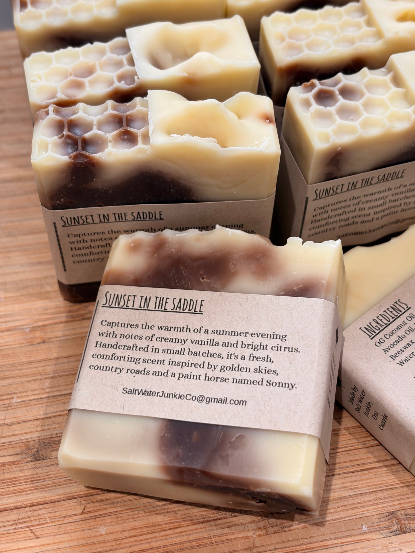 Sunset In the Saddle - Beeswax cold processed soap
