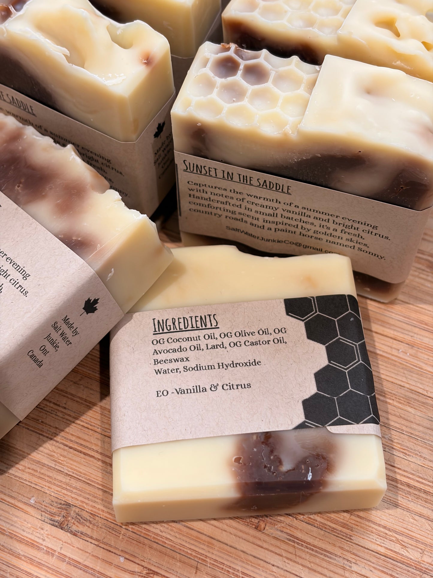 Sunset In the Saddle - Beeswax cold processed soap