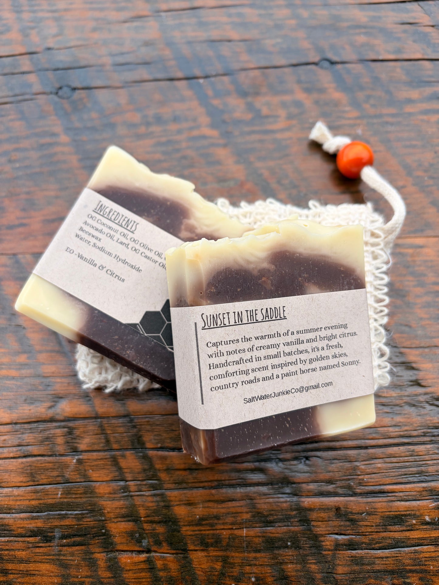 Sunset In the Saddle - Beeswax cold processed soap