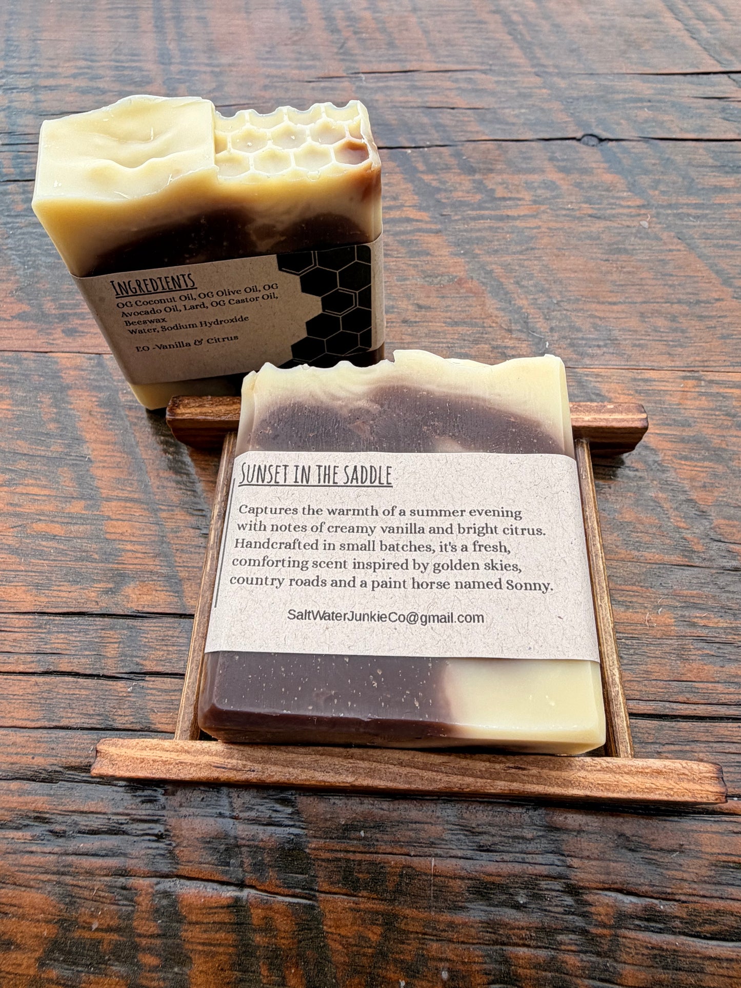Sunset In the Saddle - Beeswax cold processed soap