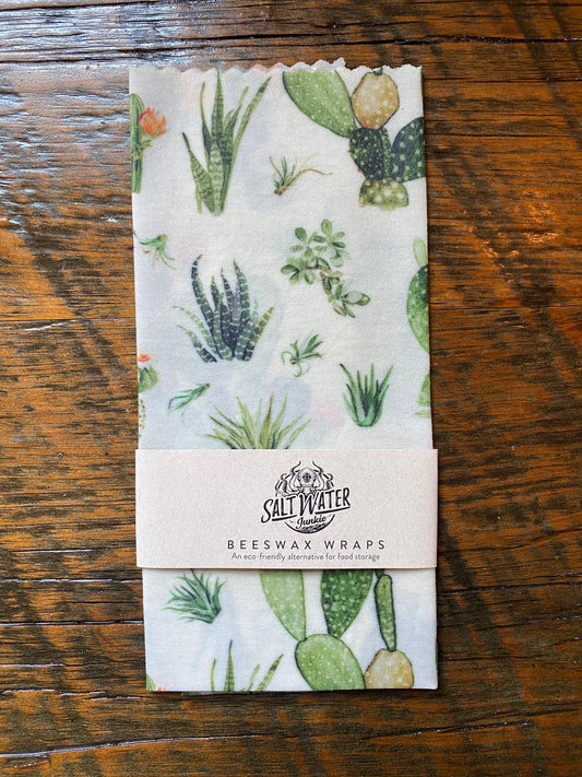 Quirky Cactus Beeswax Food Wraps - Single Medium