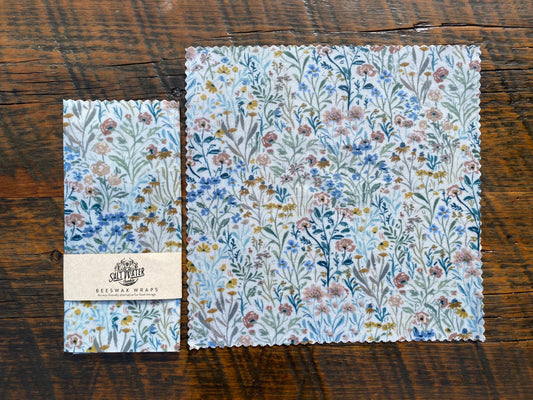 Wild Flowers Beeswax Food Wraps - Single Medium