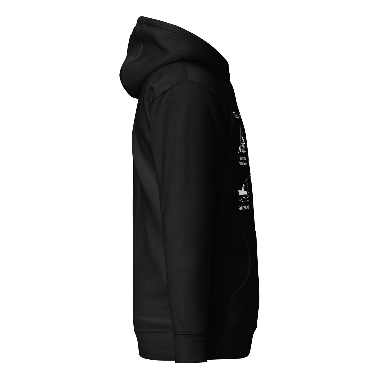 Gone Fishing (SWJ wave rider logo on sleeve) - Lad's Hoodie
