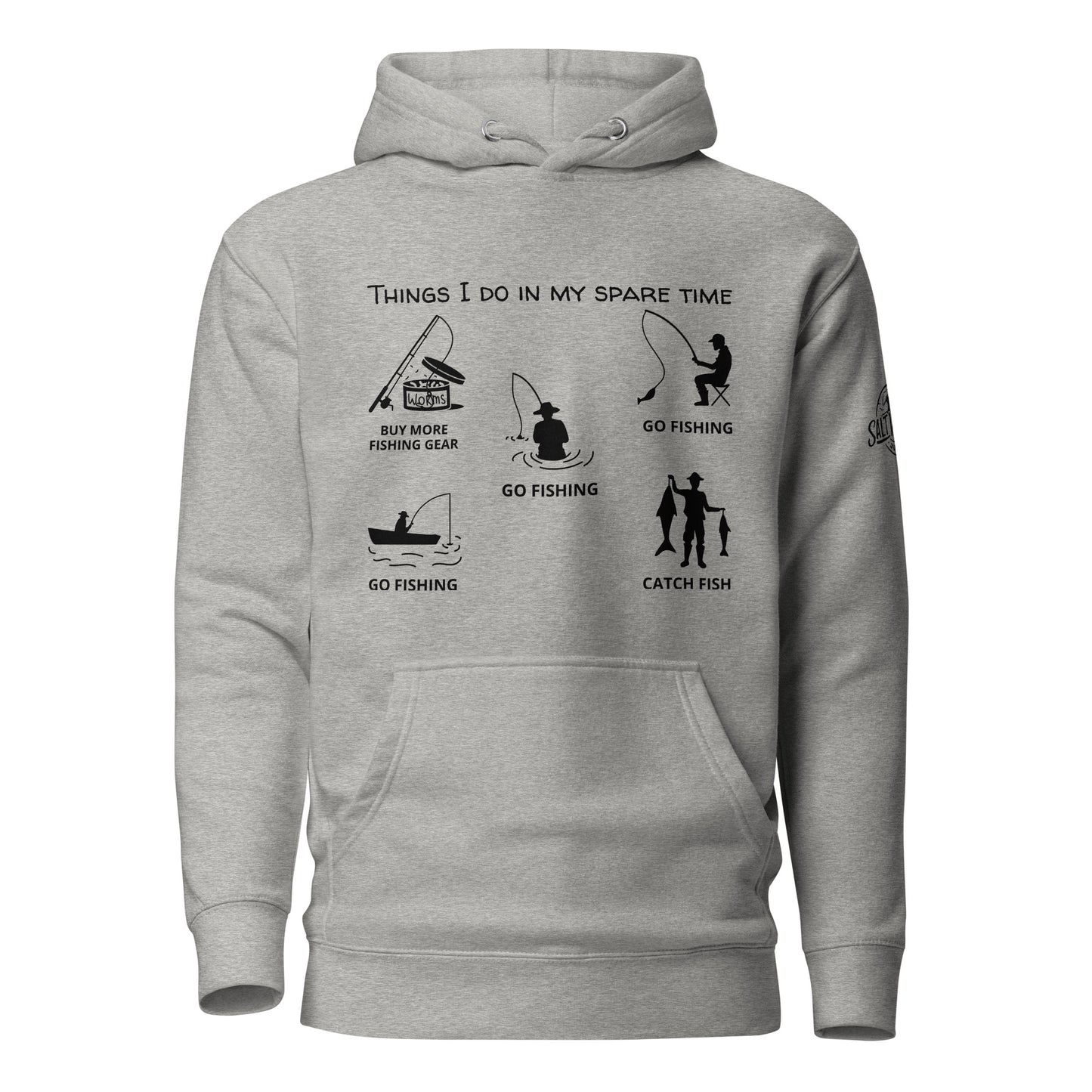 Gone Fishing (SWJ wave rider logo on sleeve) - Lad's Hoodie