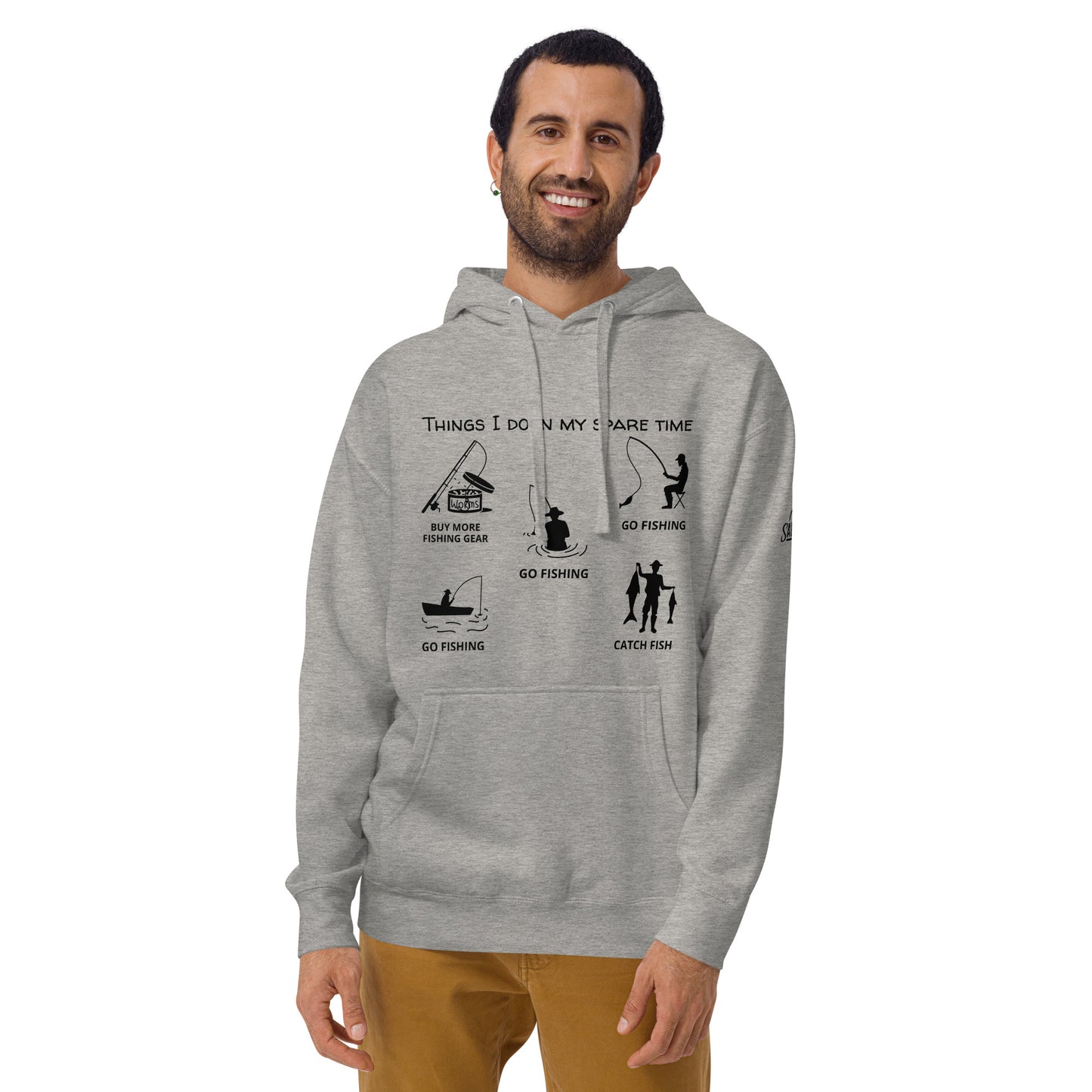 Gone Fishing (SWJ wave rider logo on sleeve) - Lad's Hoodie
