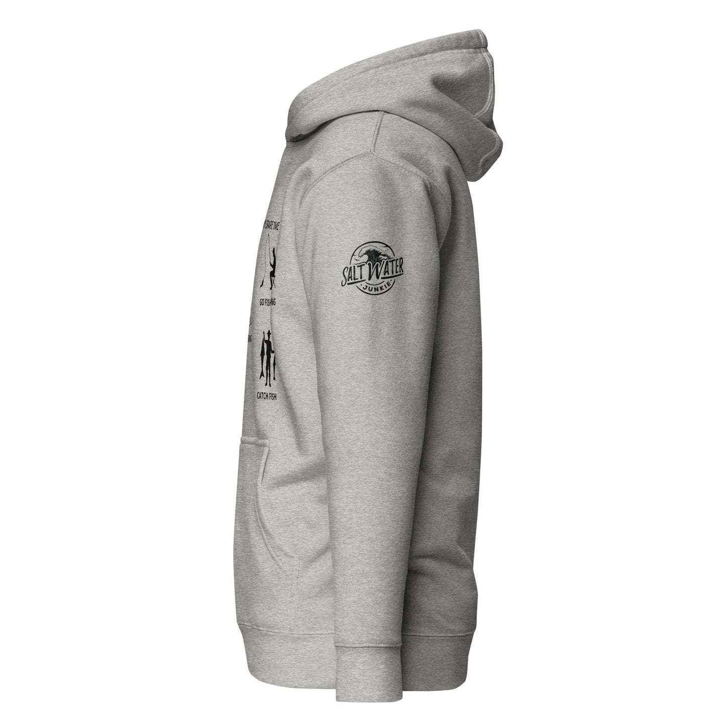 Gone Fishing (SWJ wave rider logo on sleeve) - Lad's Hoodie