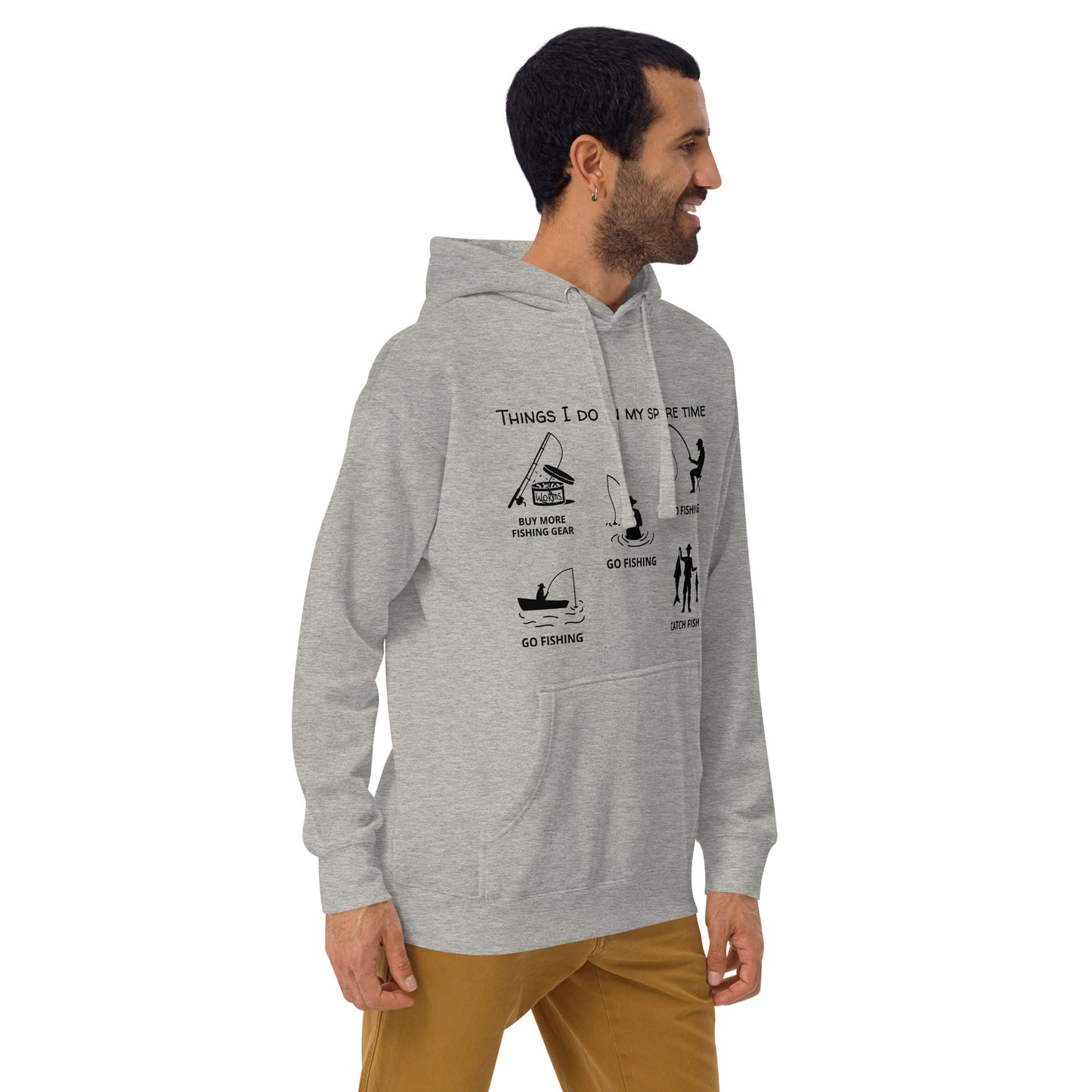 Gone Fishing (SWJ wave rider logo on sleeve) - Lad's Hoodie