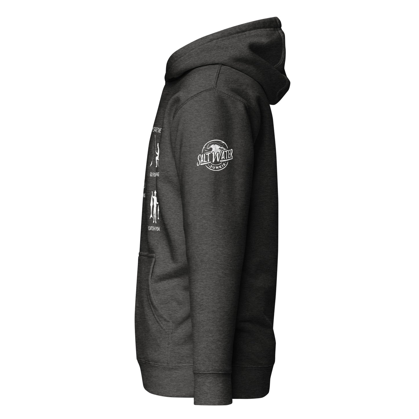 Gone Fishing (SWJ wave rider logo on sleeve) - Lad's Hoodie