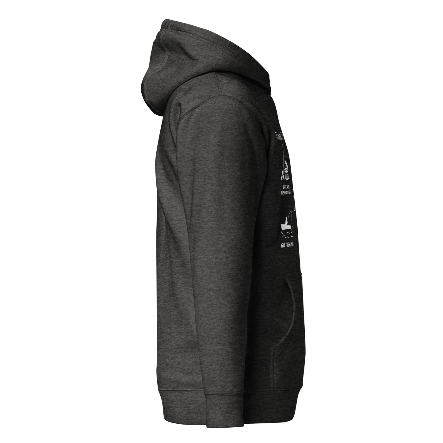 Gone Fishing (SWJ wave rider logo on sleeve) - Lad's Hoodie