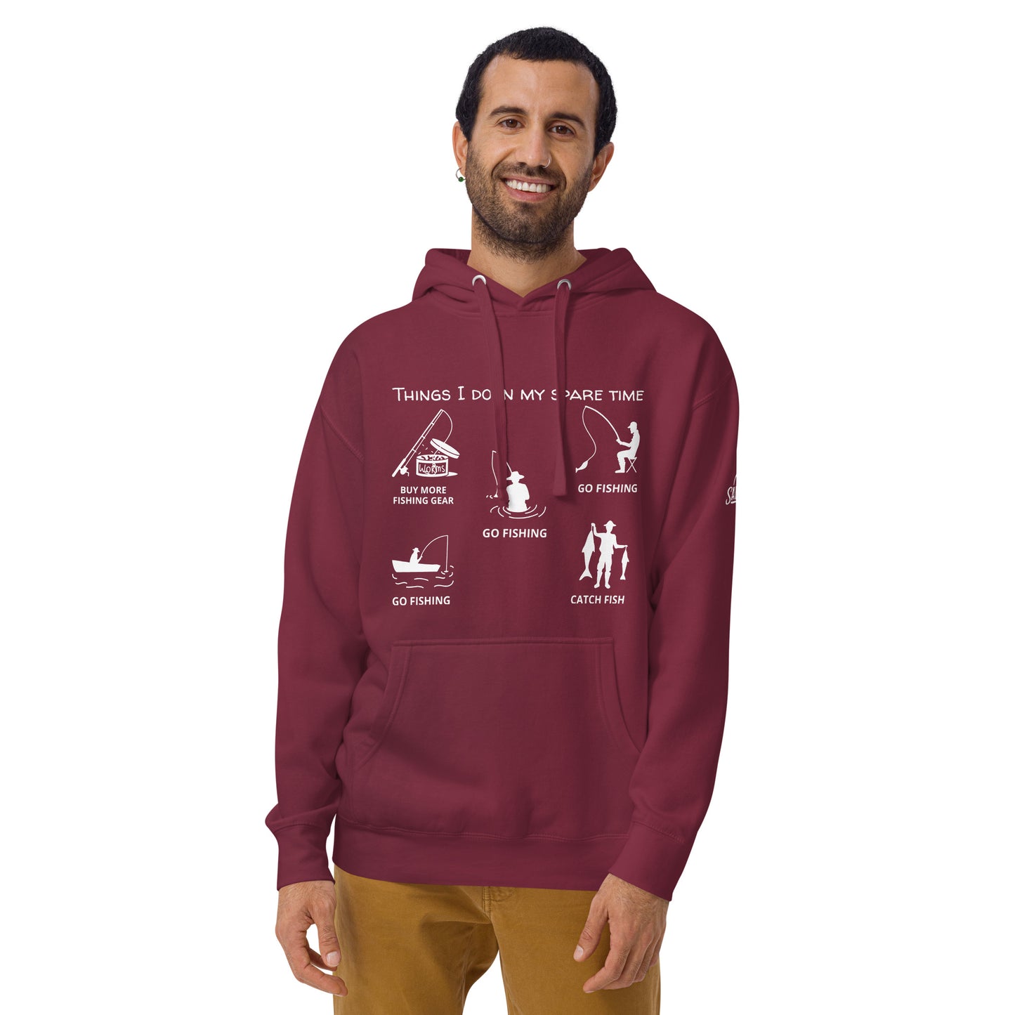 Gone Fishing (SWJ wave rider logo on sleeve) - Lad's Hoodie