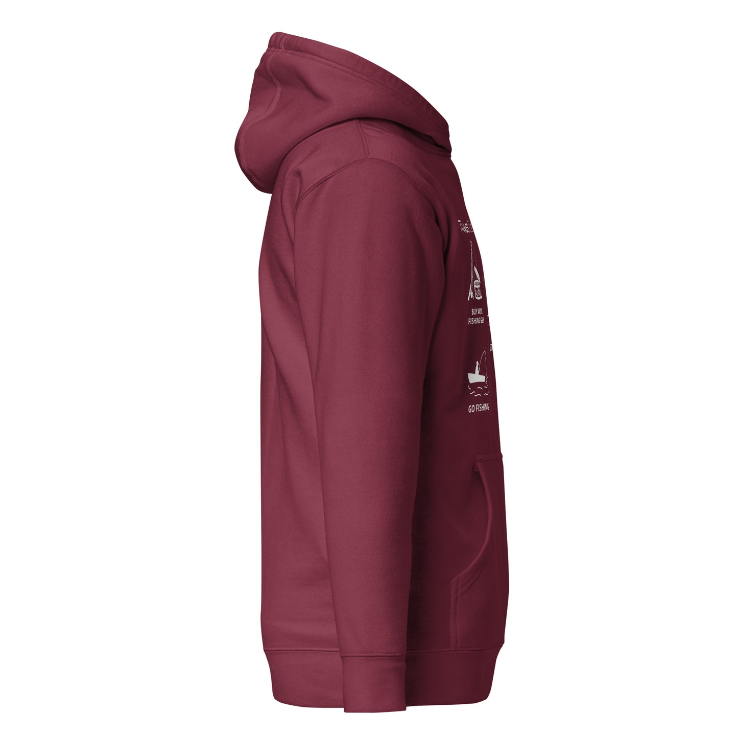 Gone Fishing (SWJ wave rider logo on sleeve) - Lad's Hoodie