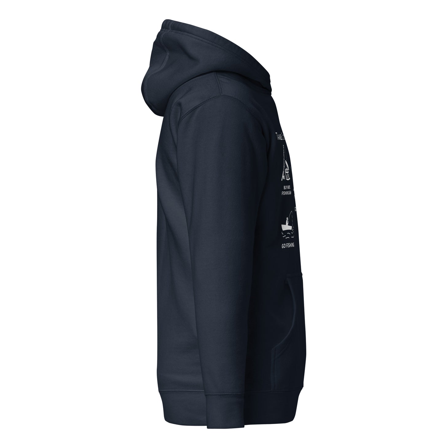 Gone Fishing (SWJ wave rider logo on sleeve) - Lad's Hoodie
