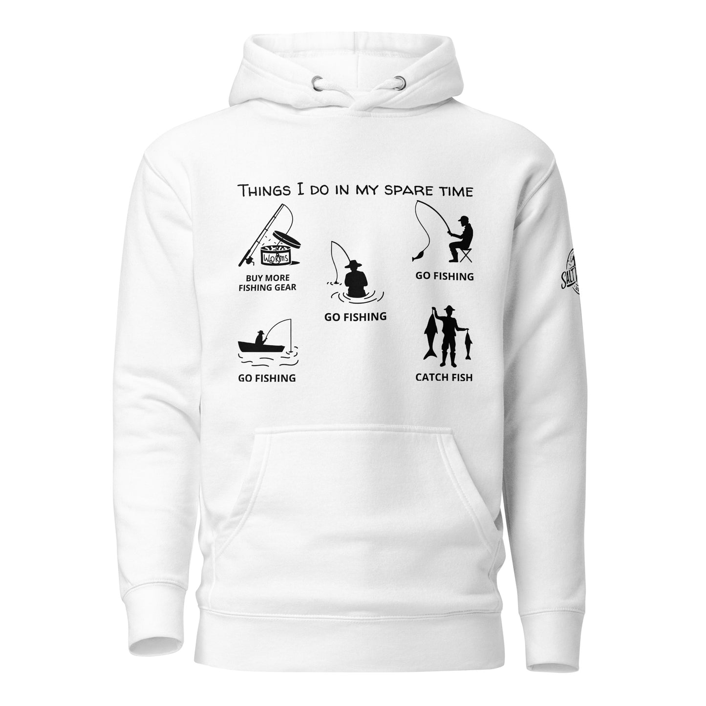 Gone Fishing (SWJ wave rider logo on sleeve) - Lad's Hoodie