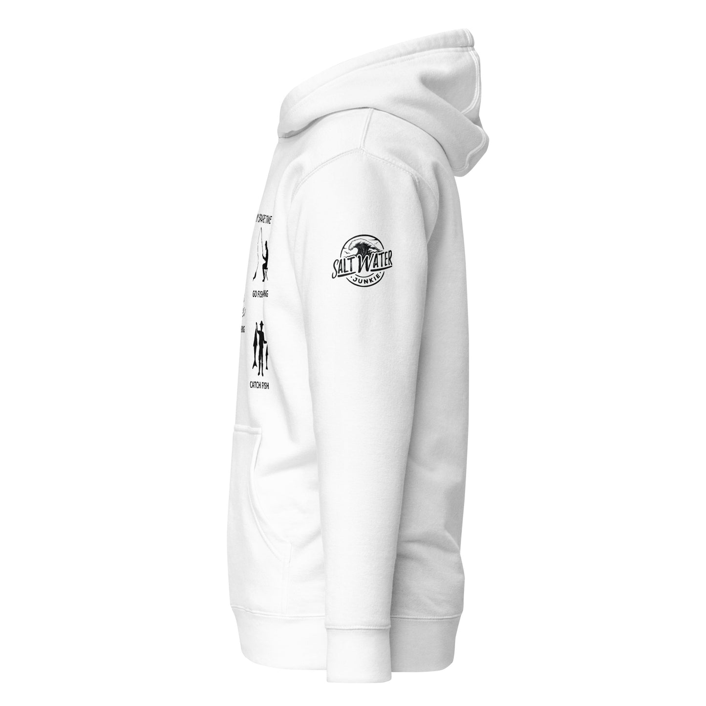 Gone Fishing (SWJ wave rider logo on sleeve) - Lad's Hoodie