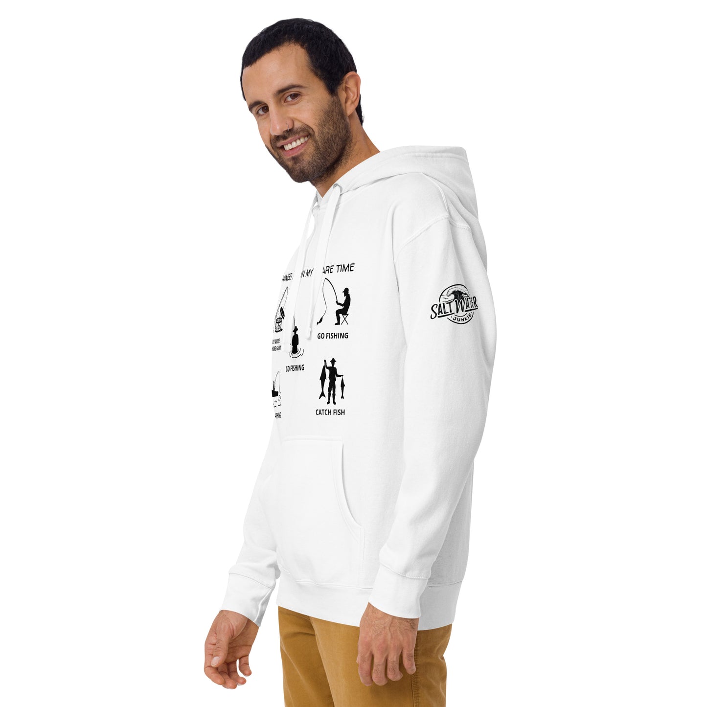 Gone Fishing (SWJ wave rider logo on sleeve) - Lad's Hoodie