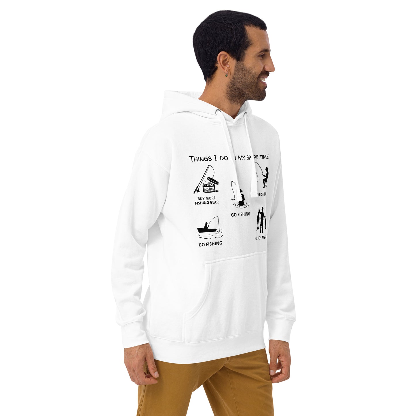 Gone Fishing (SWJ wave rider logo on sleeve) - Lad's Hoodie
