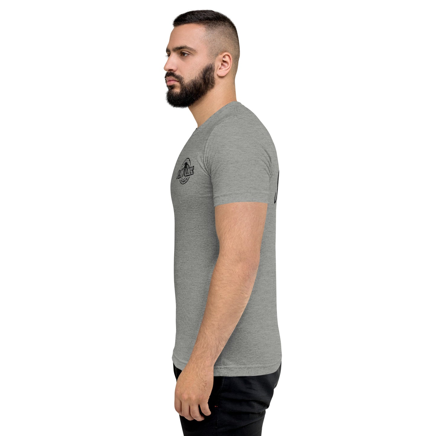 Salt Water Junkie Wave (chest & back) - Tri Blend Unisex T-Shirt