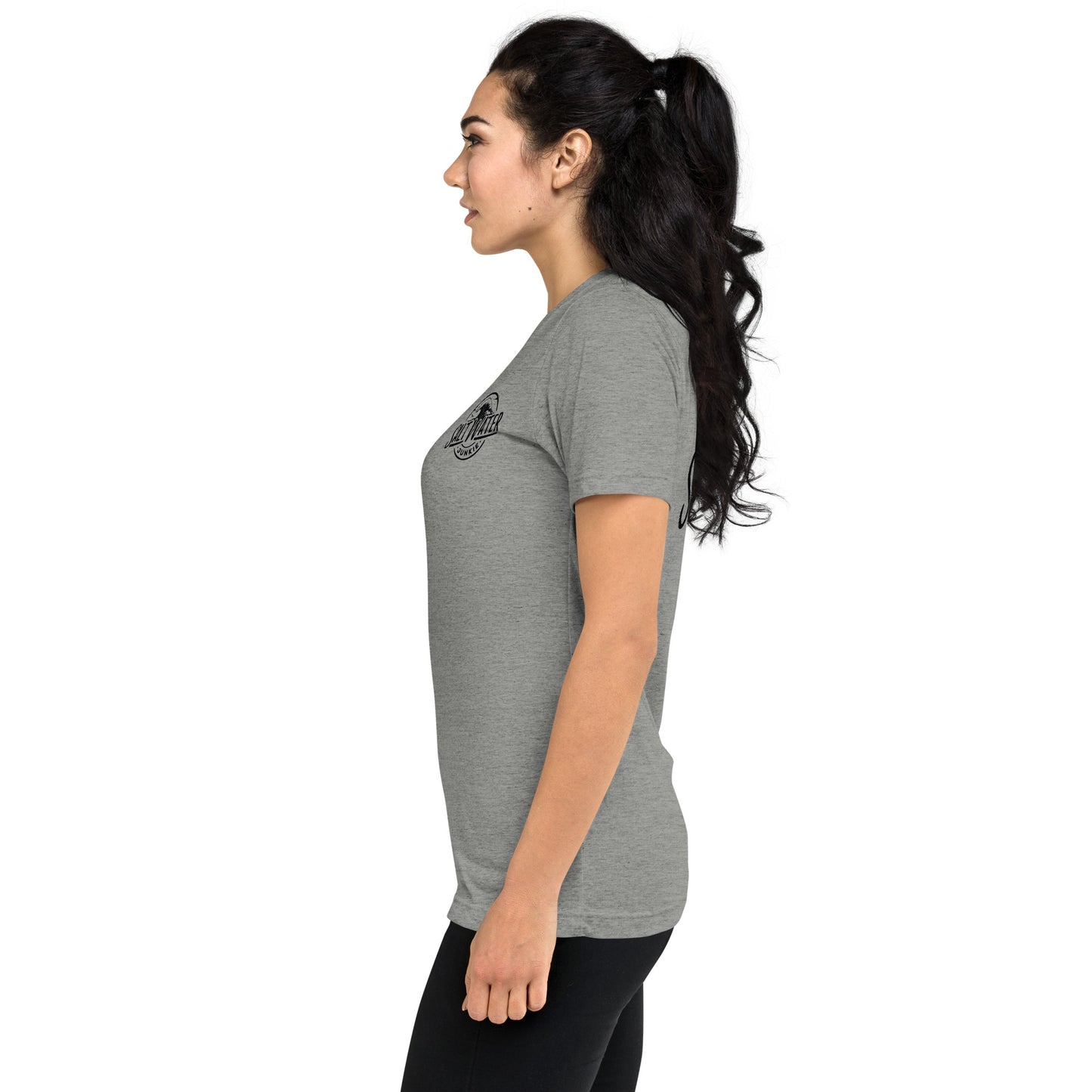 Salt Water Junkie Wave (chest & back) - Tri Blend Unisex T-Shirt