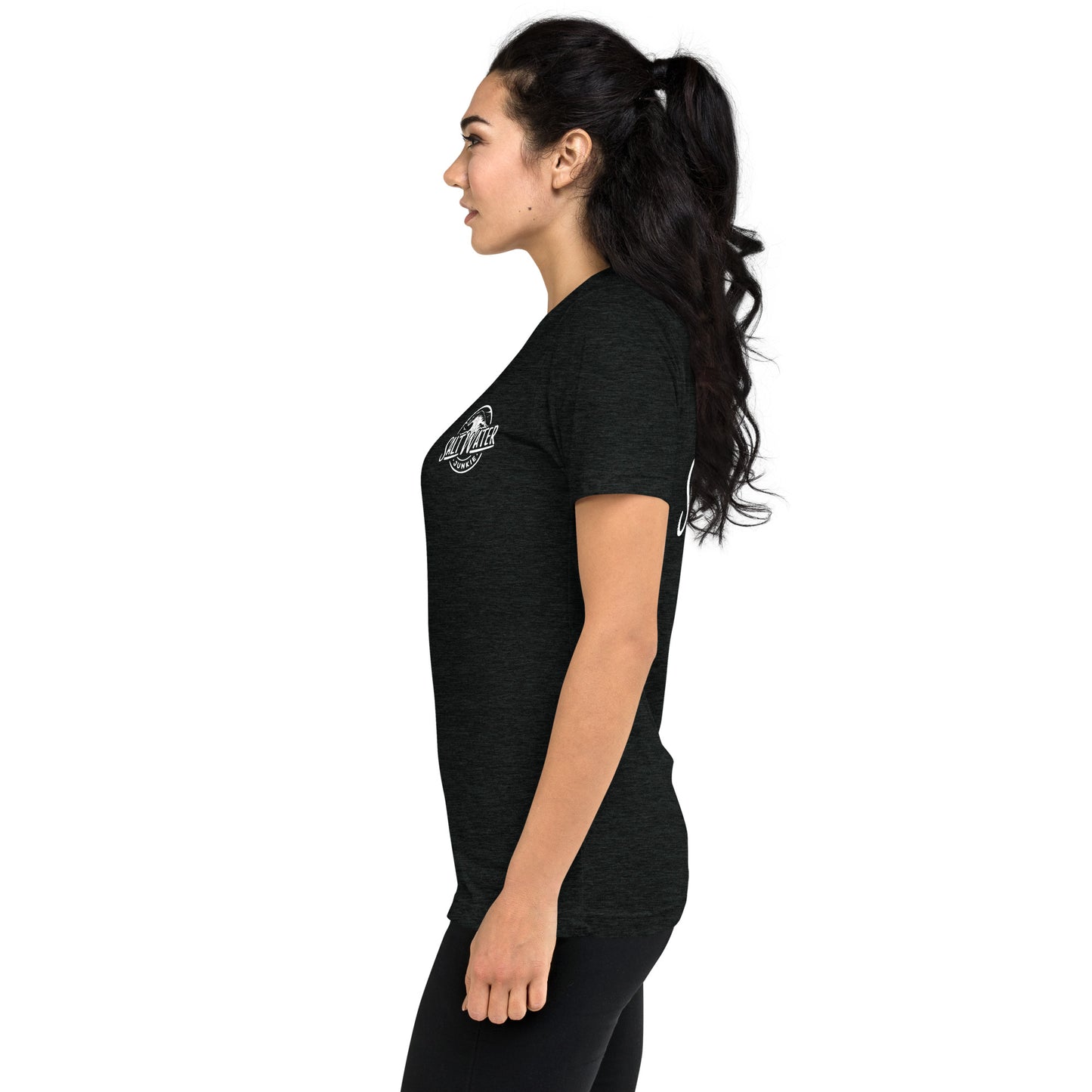 Salt Water Junkie Wave (chest & back) - Tri Blend Unisex T-Shirt