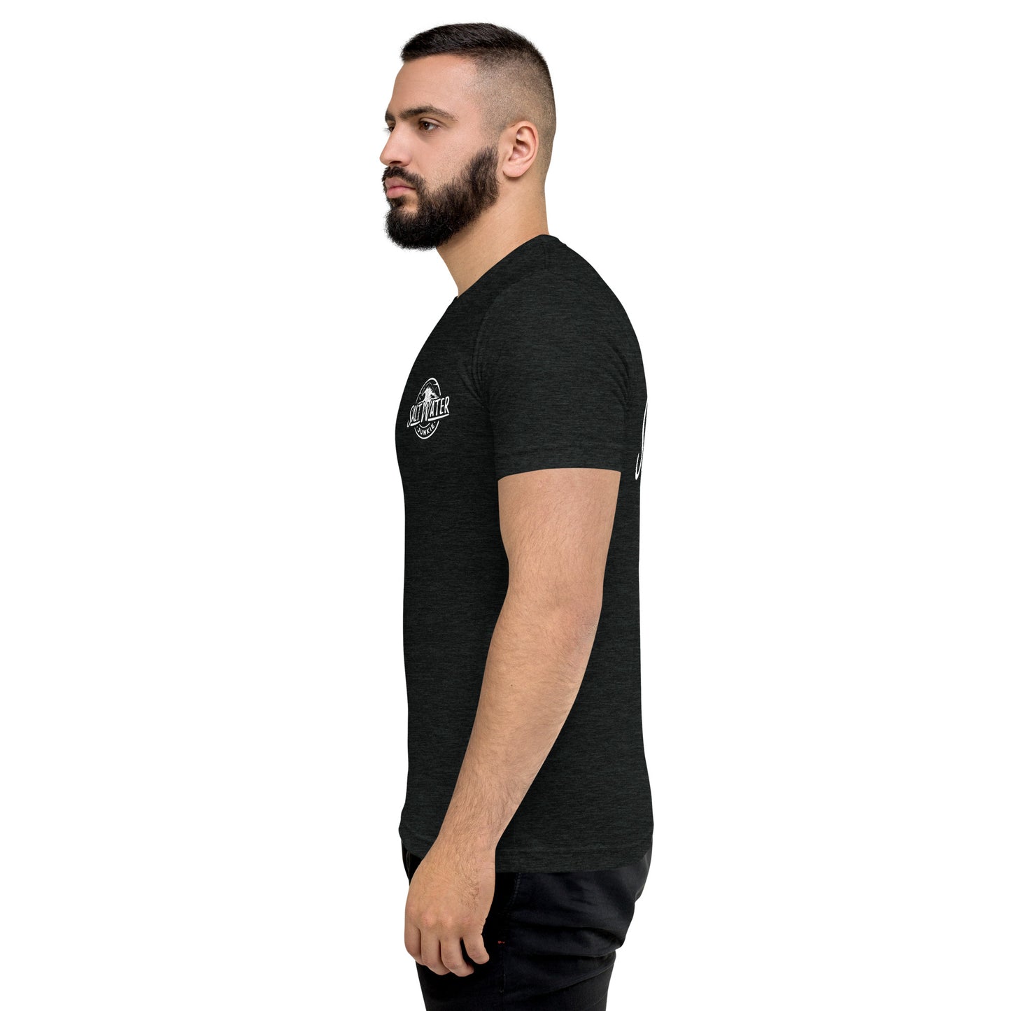 Salt Water Junkie Wave (chest & back) - Tri Blend Unisex T-Shirt