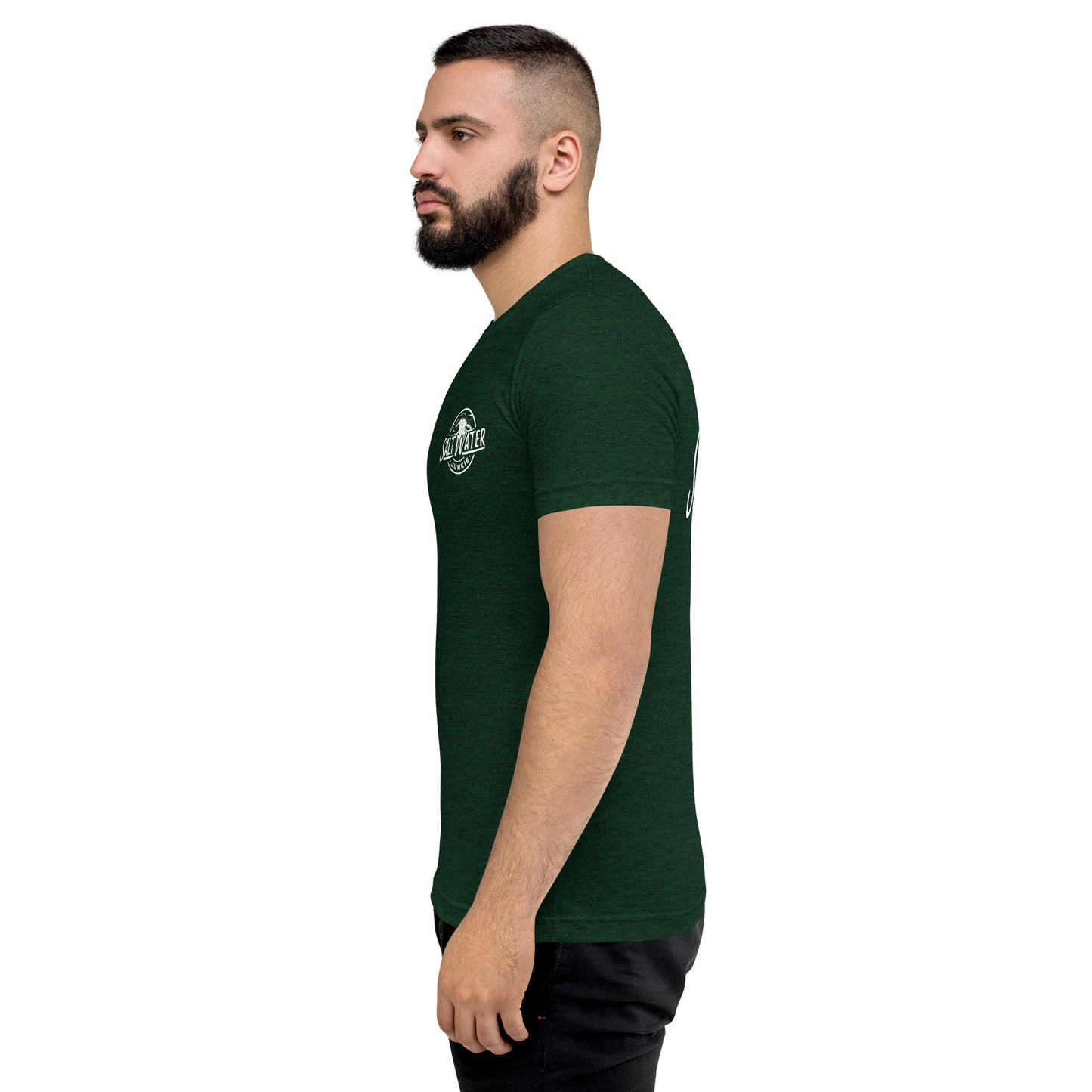 Salt Water Junkie Wave (chest & back) - Tri Blend Unisex T-Shirt