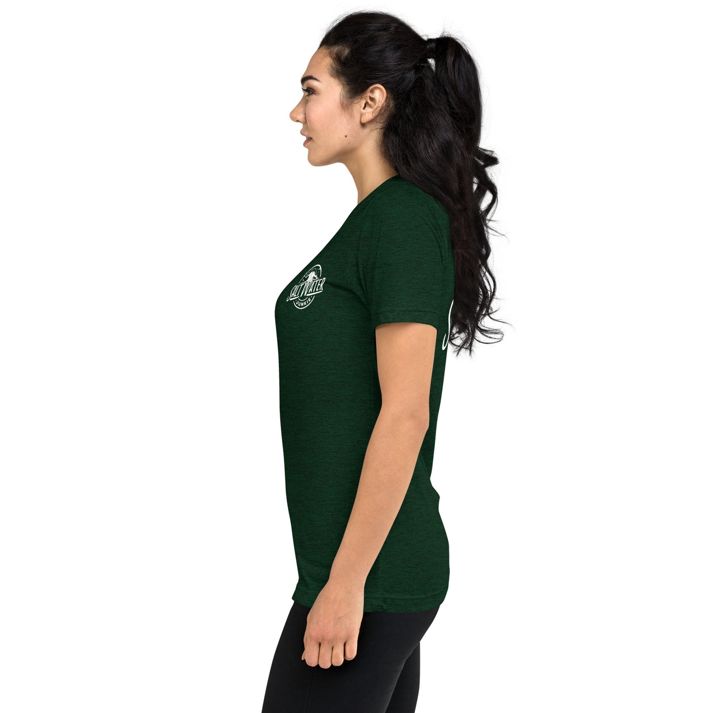 Salt Water Junkie Wave (chest & back) - Tri Blend Unisex T-Shirt