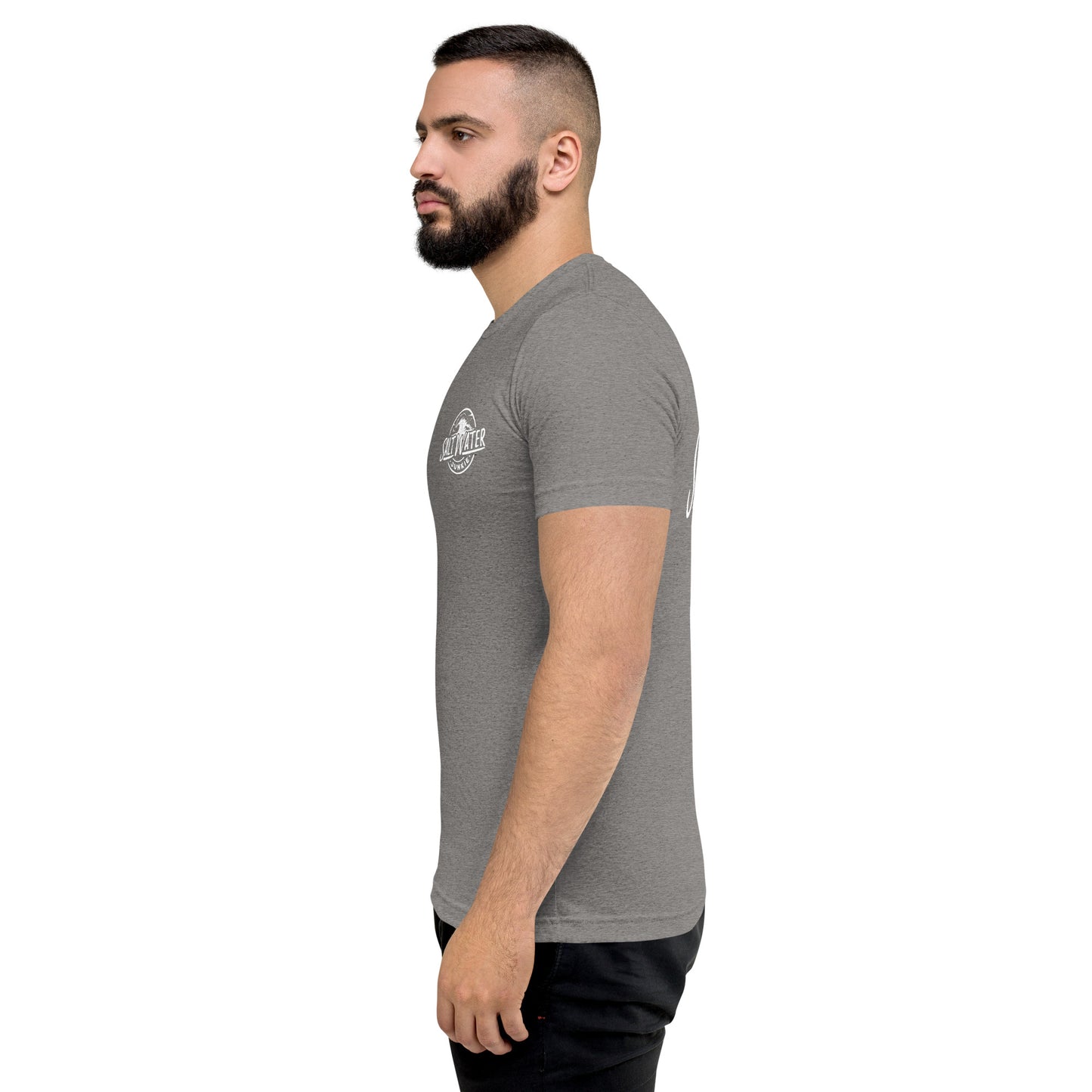 Salt Water Junkie Wave (chest & back) - Tri Blend Unisex T-Shirt
